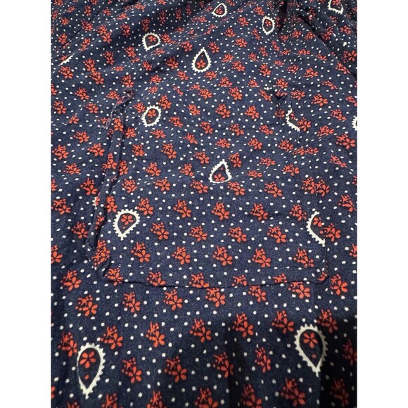 Vintage Y2K Forever 21 babydoll Shirt Dress M Black Red Paisley 90s Office Siren - Picture 13 of 16